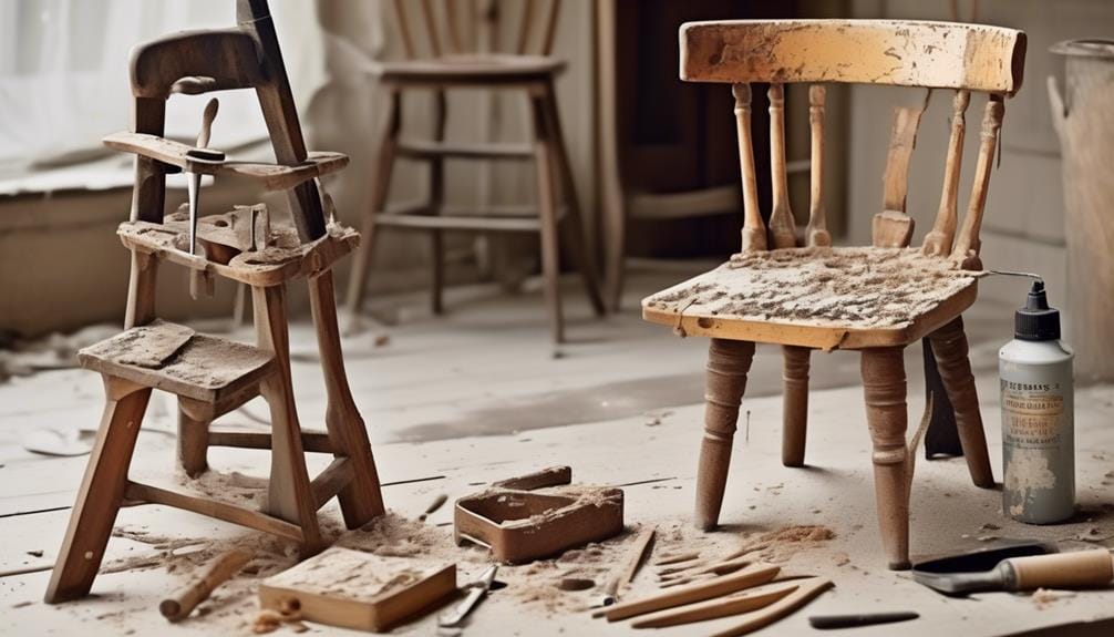 repair and stabilization of antique furniture